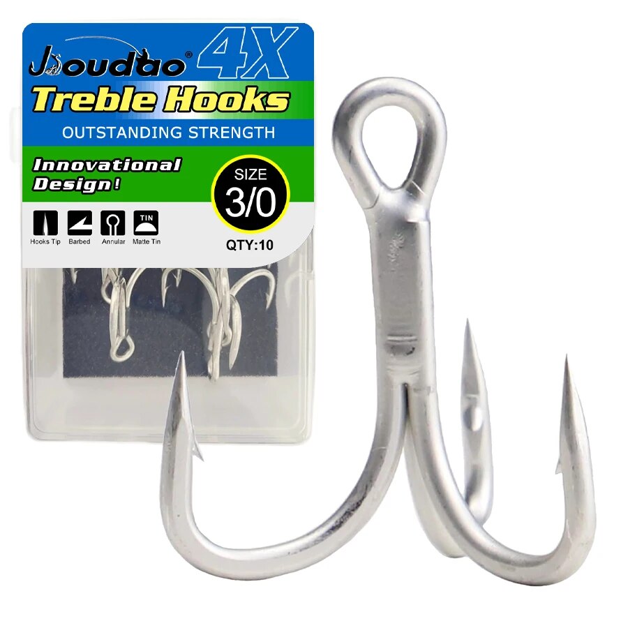Fishing Hook Barbless - Ami tripli da pesca in acciaio