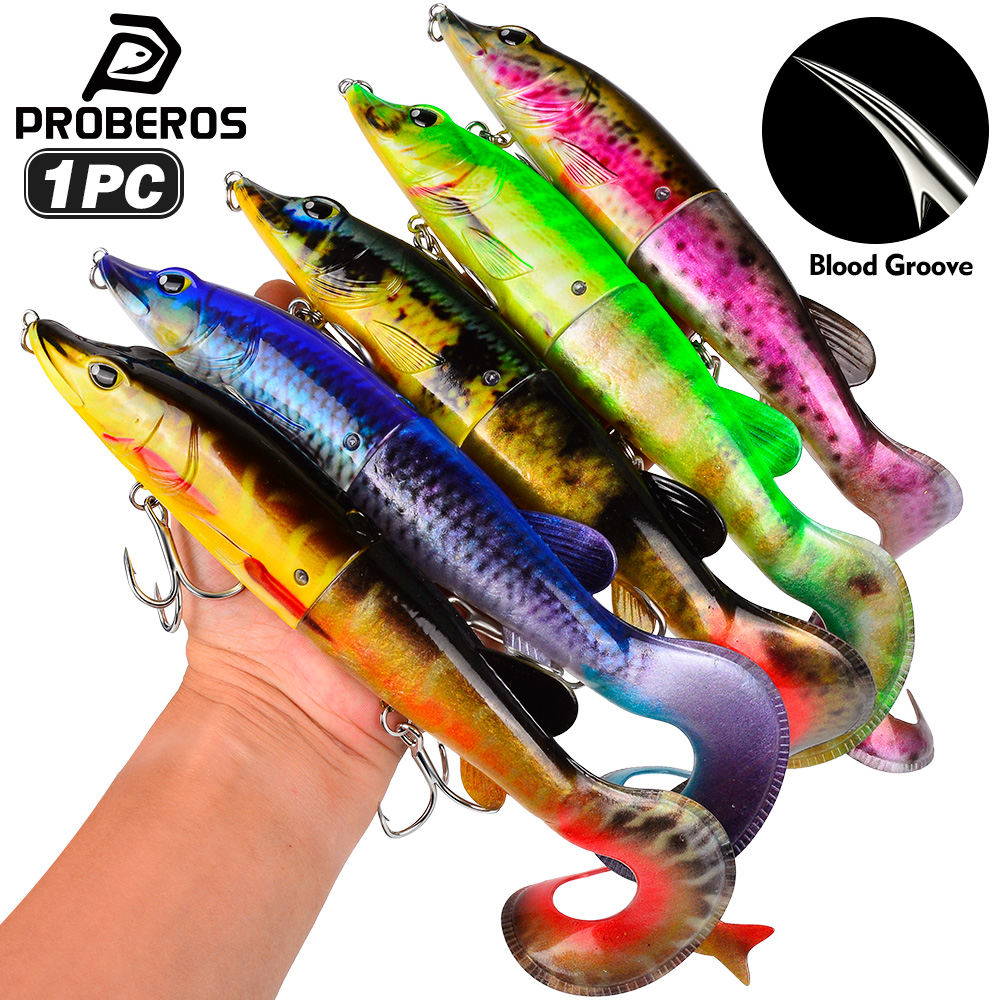 Fishing Hook Treble - PROBEROS 1PC Esca Artificiale Snodata a