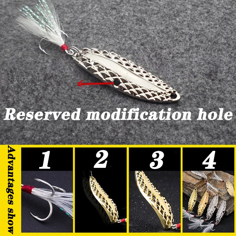 1PC Metallo Luminoso Spinner C - Fishing Hook Treble recensione e prezzo