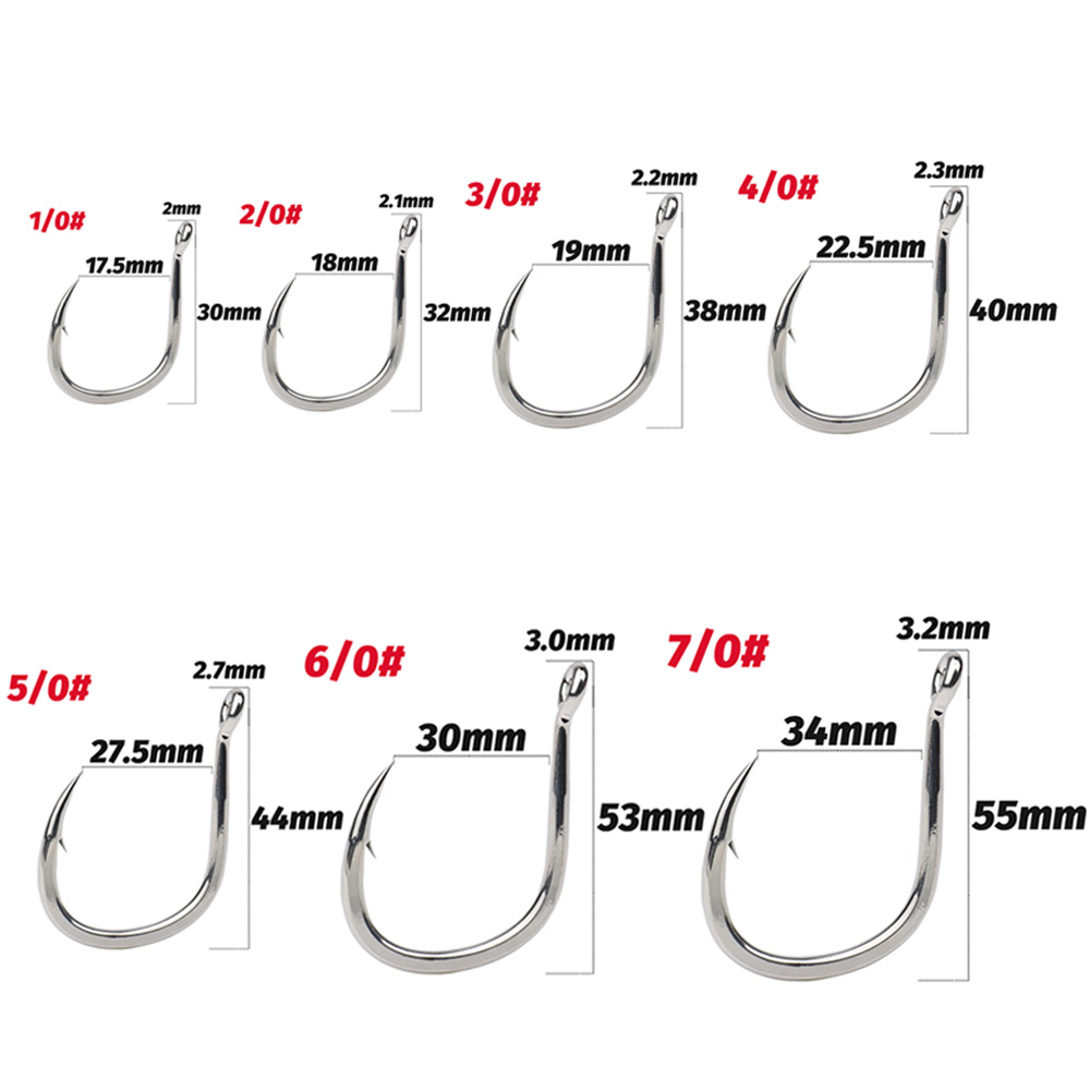 10PCS Grande Amo Da Pesce 1/0- - Fishing Hook Circle recensione e prezzo