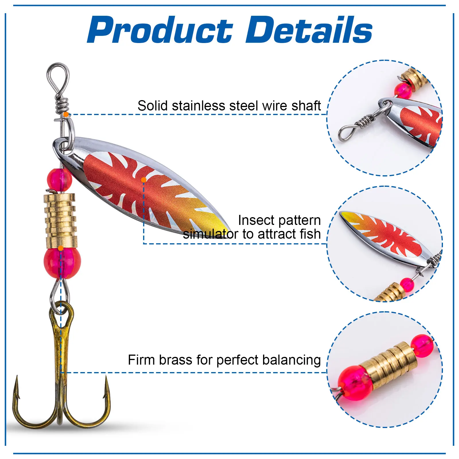 Goture 16 pz/scatola Spinner S - Fishing Hook Size recensione e prezzo