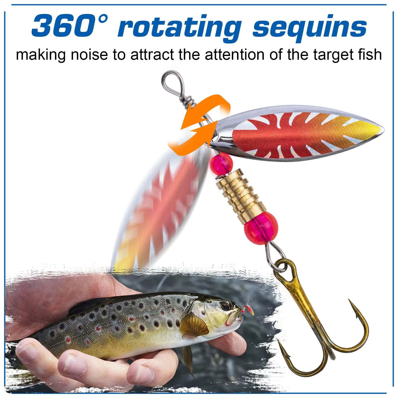 Goture 16 pz/scatola Spinner S - Fishing Hook Size recensione e prezzo