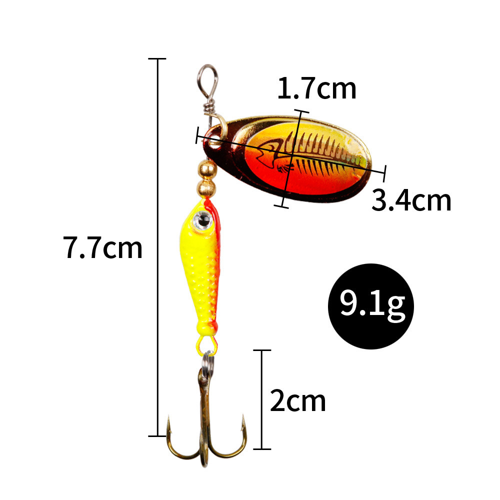 10 pz/set Spinner Esche 9.1g 7 - Fishing Hook Treble recensione e prezzo