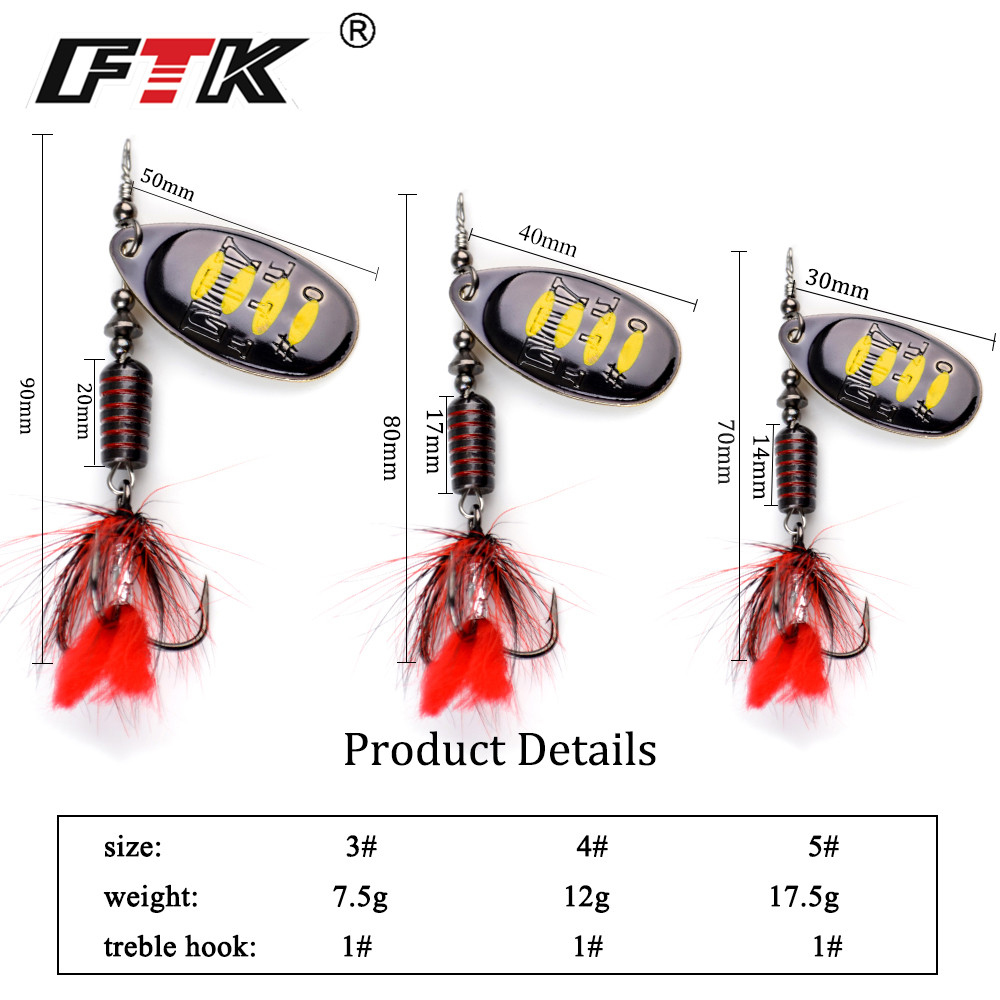 NGB 1 pz Spinner Bait Spoon Lu - Fishing Hook Treble recensione e prezzo